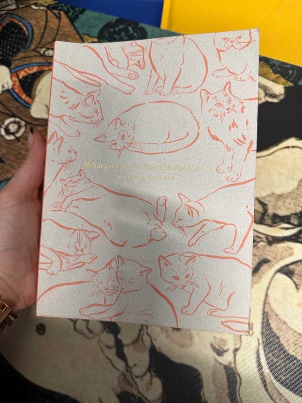 Lined Peach and cream Life is Better with a Cat journal